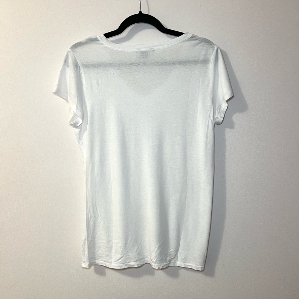 Vince white v-neck t-shirt size large - Picture 4 of 12
